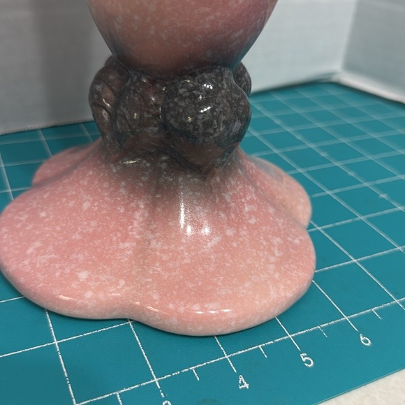 Vintage Hull Pottery Woodland W18 Gray/Pink Speckled 2 Handled Vase 10.5" tal - Picture 3 of 12